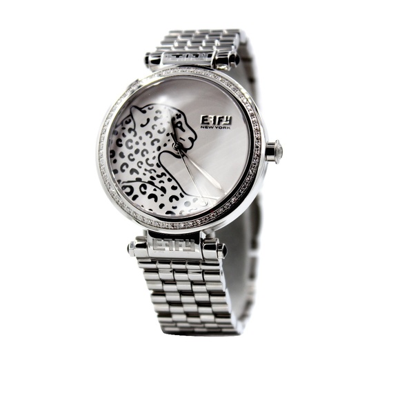 Panther Diamond White Dial Unisex Watch